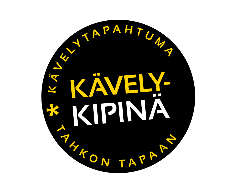 Kuvassa kävelykipinä tapahtuman logo
