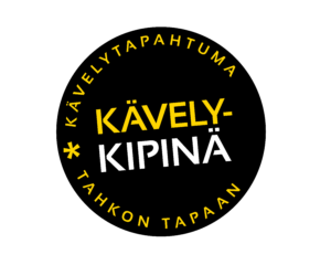 Kuvassa kävelykipinä tapahtuman logo